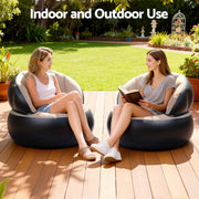 Gardeon Inflatable Chair Blow Up Folding Air Chairs Sofa for Camping with Pump IAS-ROUND-CO