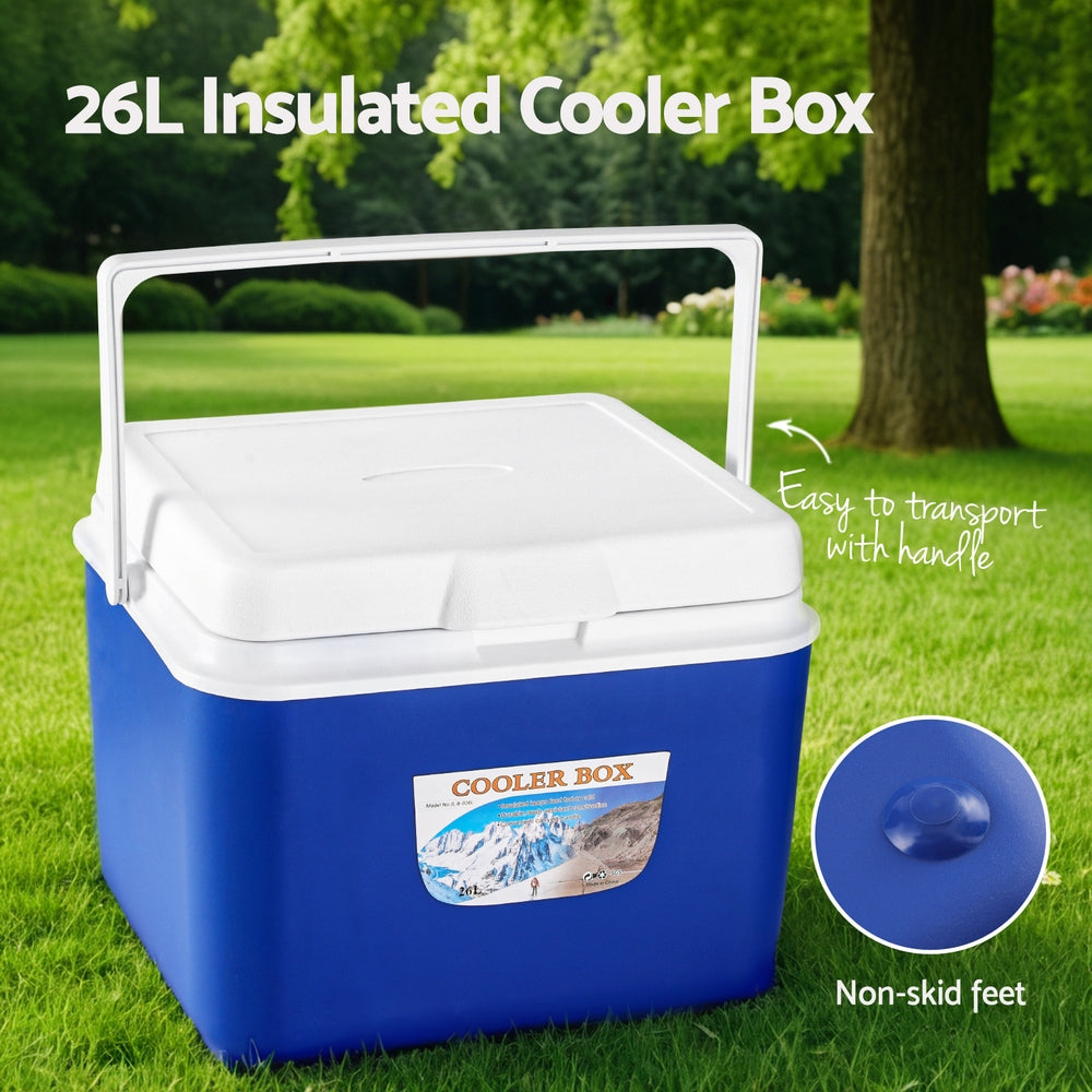 Glacio 26L Portable Ice Cooler Box Camping Fridge ICE-COOLER-26L-BL