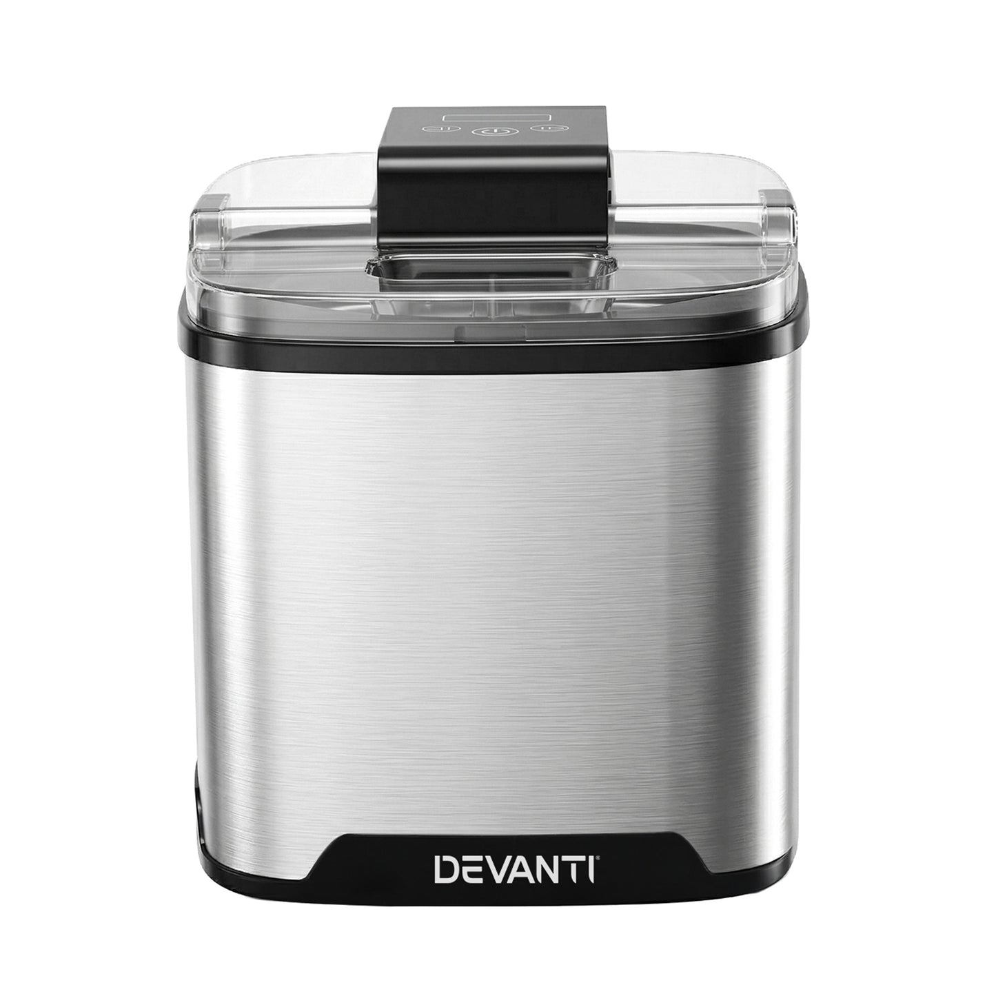 Devanti Ice Cream Maker Machine 2L Homemade Gelato Sorbet Frozen Drinks Sliver ICM-A-SFS02-BK