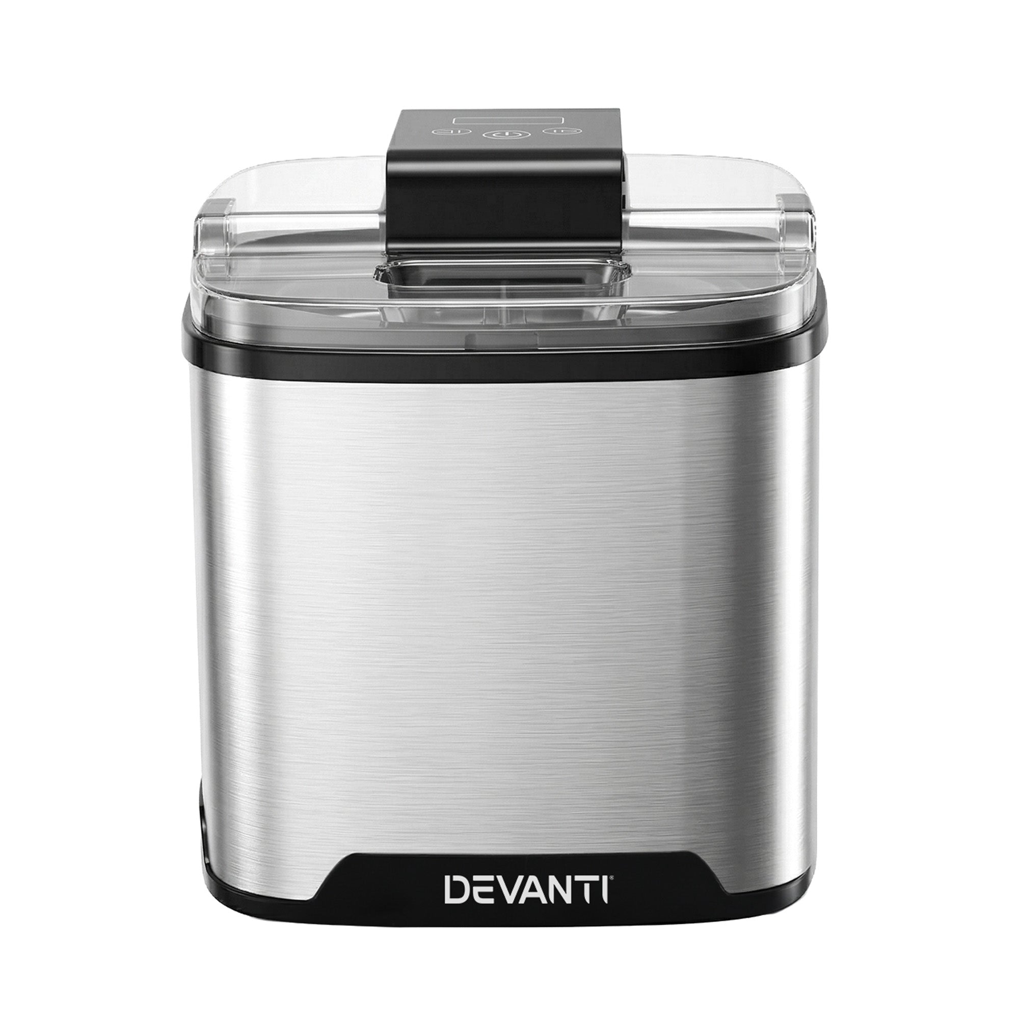 Devanti Ice Cream Maker Machine 2L Homemade Gelato Sorbet Frozen Drinks Sliver ICM-A-SFS02-BK