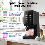 Devanti 10-in-1 Ice Cream Maker Machine Homemade Gelato Sorbet Smart Portion Control Custom Mix-Ins ICM-SFS01-BK