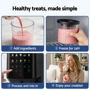 Devanti 10-in-1 Ice Cream Maker Machine Homemade Gelato Sorbet Smart Portion Control Custom Mix-Ins ICM-SFS01-BK