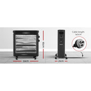 Devanti 2200W Infrared Heater Radiant Heaters IH-B21-BK