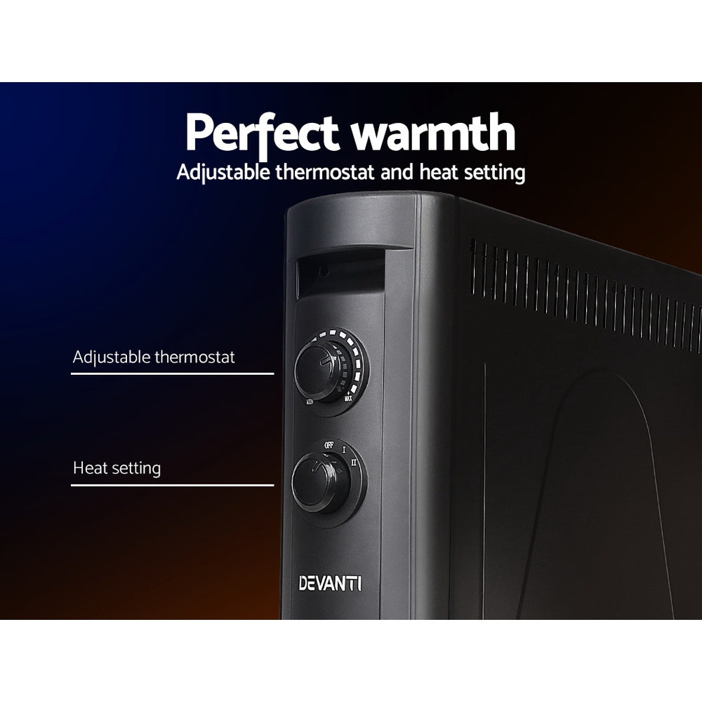Devanti 2200W Infrared Heater Radiant Heaters IH-B21-BK