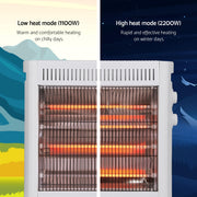 Devanti 2200W Infrared Radiant Heater Portable Electric Space Heating White IH-B21-WH