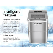 Devanti Portable Ice Cube Maker - Silver IM-ZB-12B-RD