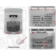 Devanti Portable Ice Cube Maker - Silver IM-ZB-12B-RD