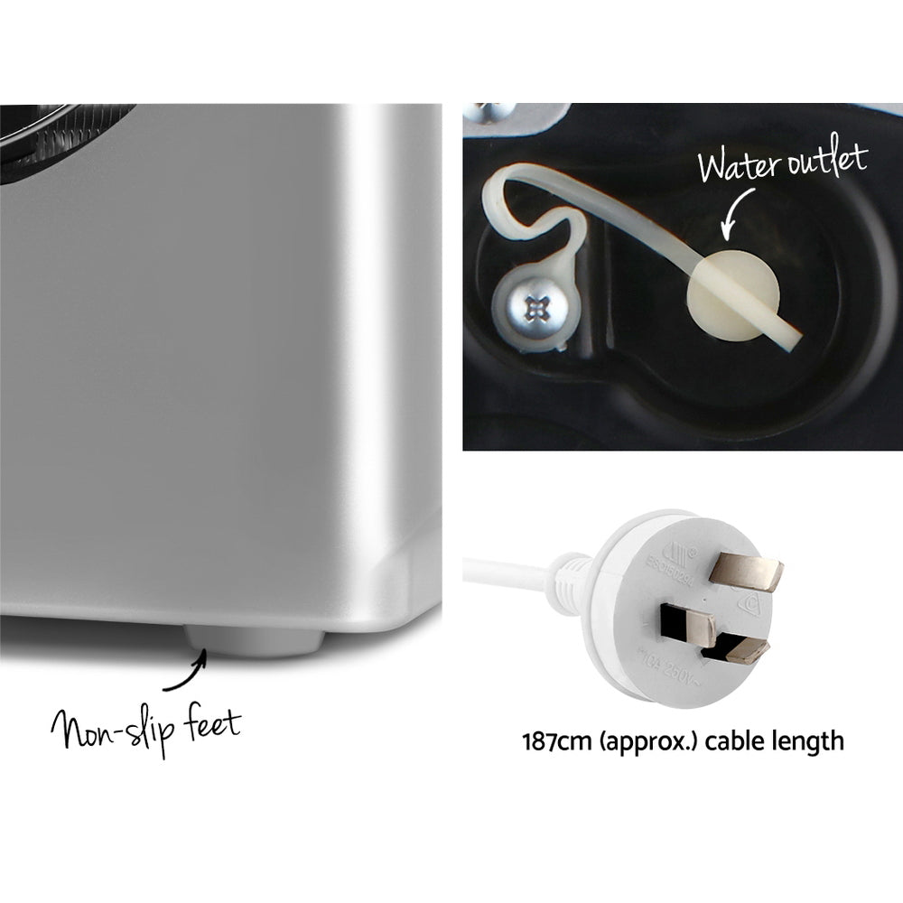 Devanti Portable Ice Cube Maker - Silver IM-ZB-12B-RD