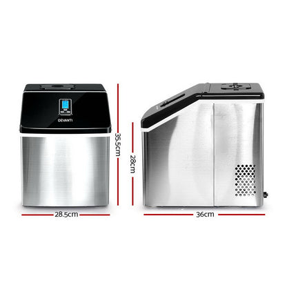 Devanti 18kg Ice Maker Machine Stainless Steel IM-ZB-18F-SS