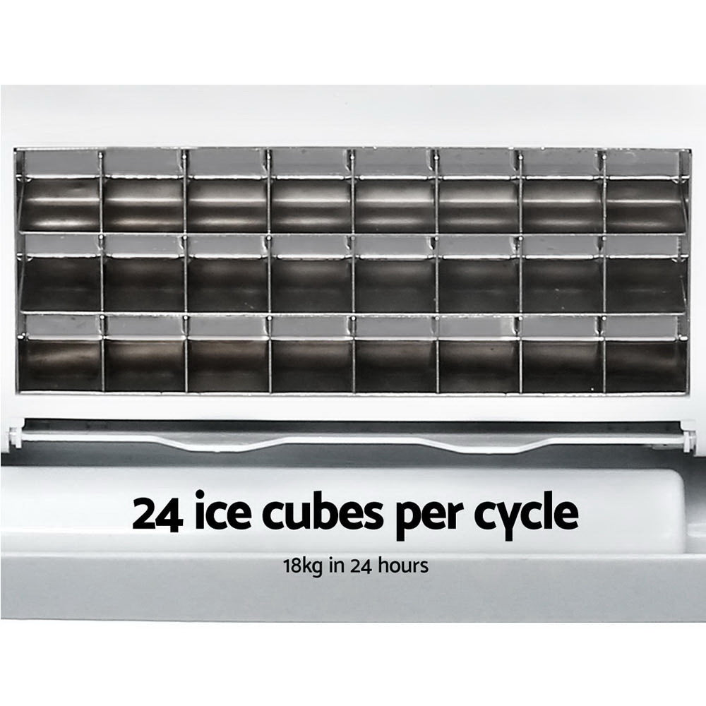 Devanti 18kg Ice Maker Machine Stainless Steel IM-ZB-18F-SS