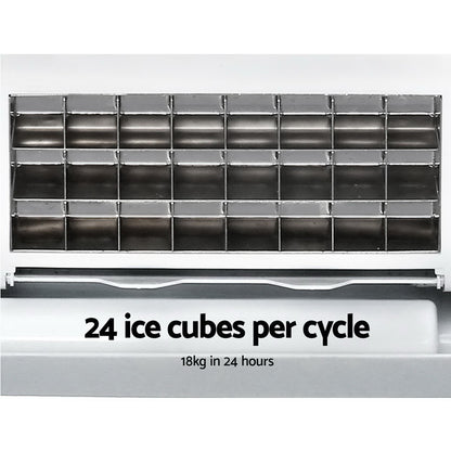 Devanti 18kg Ice Maker Machine Stainless Steel IM-ZB-18F-SS