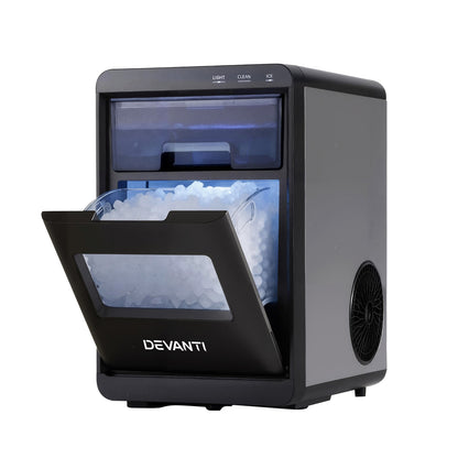 Devanti Ice Maker Machine 20kg Chewable Nugget Ice Countertop w/Self Cleaning IM-ZB-20EN-SS