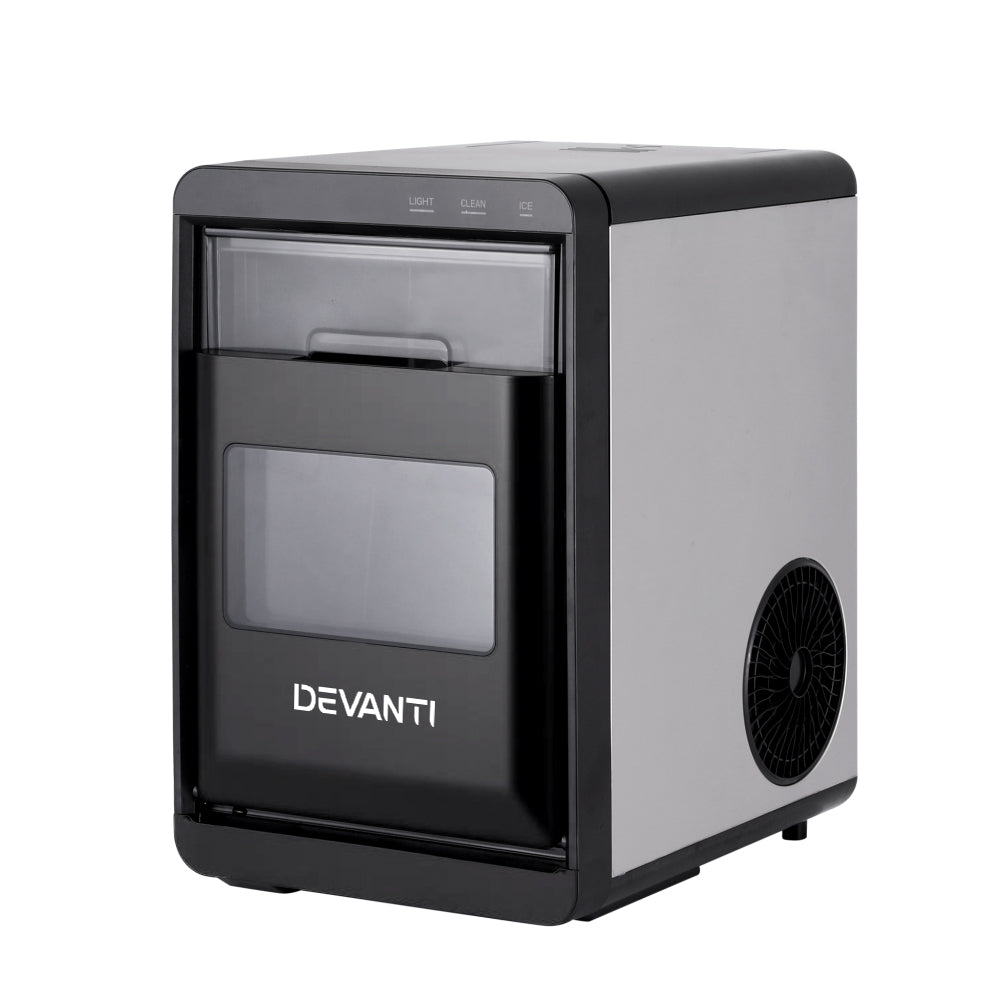Devanti Ice Maker Machine 20kg Chewable Nugget Ice Countertop w/Self Cleaning IM-ZB-20EN-SS