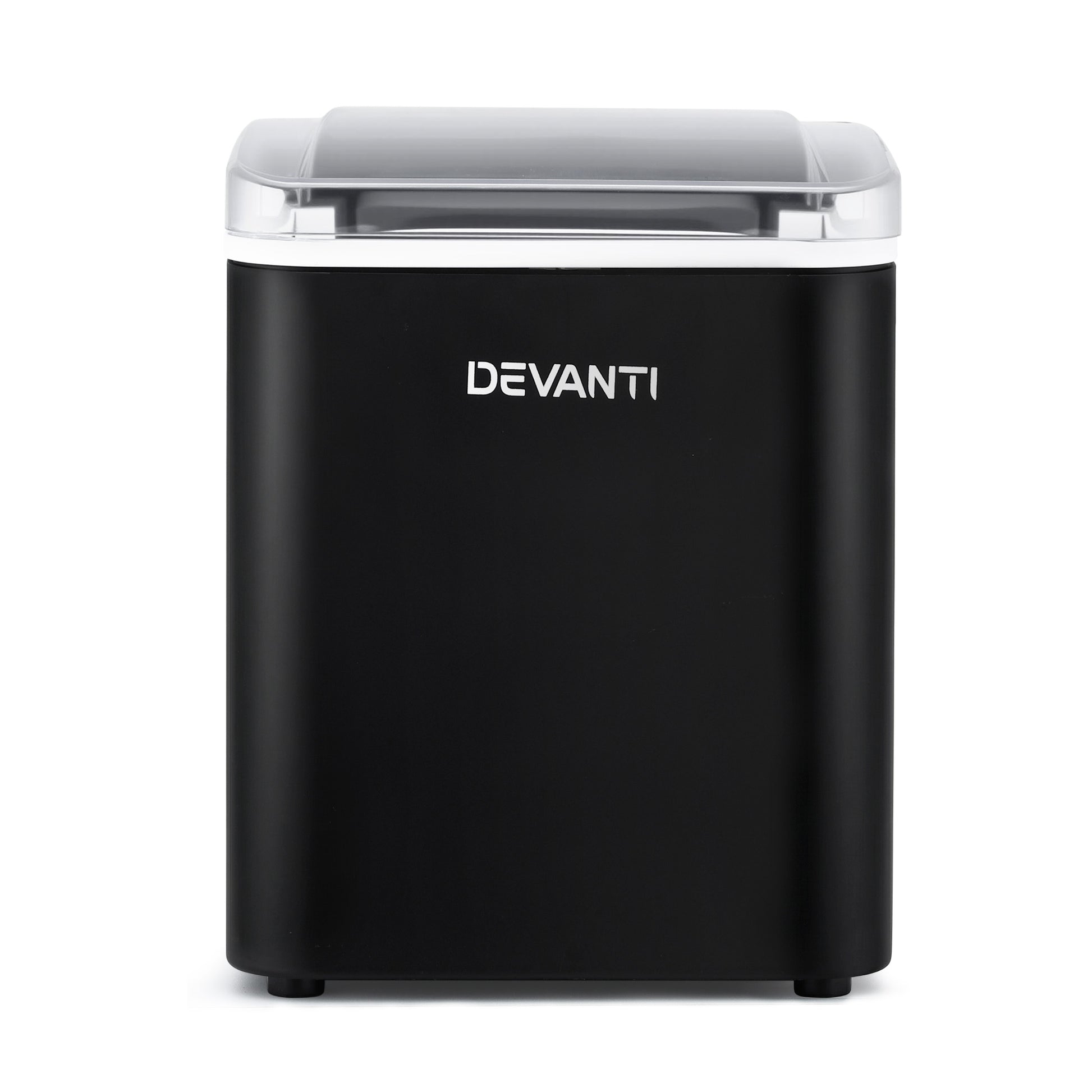 Devanti Ice Maker Machine Portable 12kg Countertop w/Self Cleaning 1.2L Black IM-ZB-OL-15A-BK