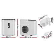 Devanti 12kg Ice Maker Machine Portable Ice Cube Tray Bar Countertop 2L Black IM-ZB12G-WH