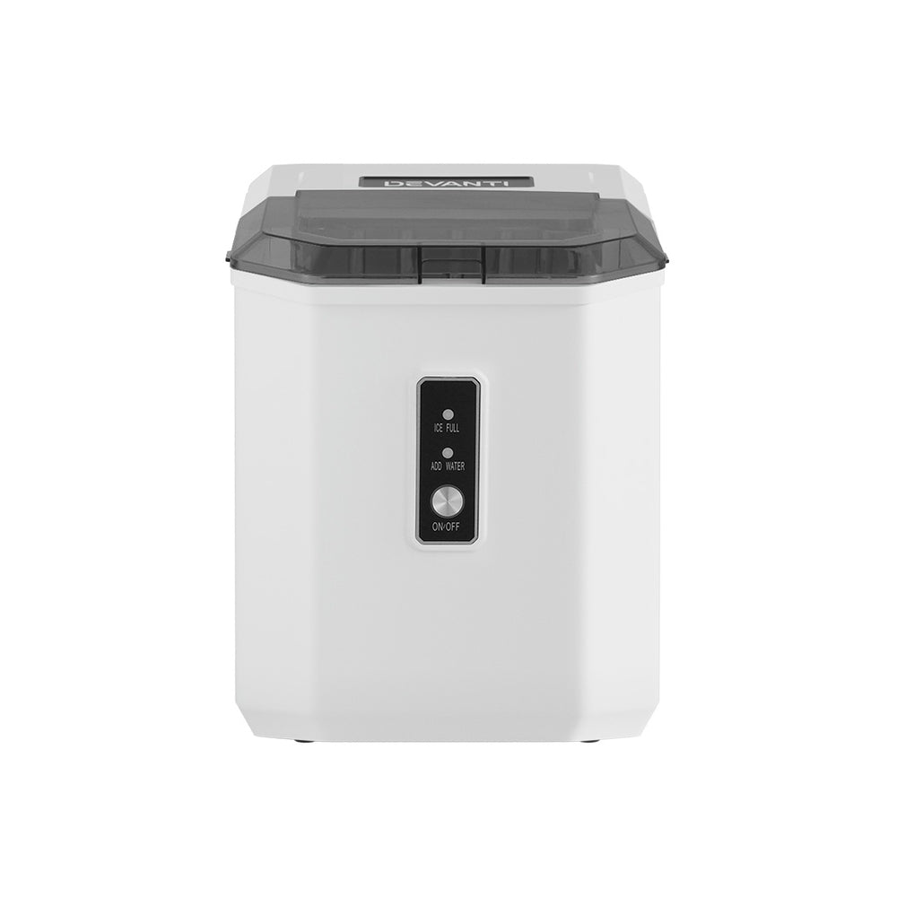 Devanti 12kg Ice Maker Machine Portable Ice Cube Tray Bar Countertop 2L Black IM-ZB12G-WH