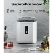 Devanti 12kg Ice Maker Machine Portable Ice Cube Tray Bar Countertop 2L Black IM-ZB12G-WH