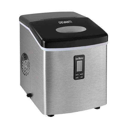 Devanti 15kg Ice Maker Machine Silver IM-ZB12S-SS
