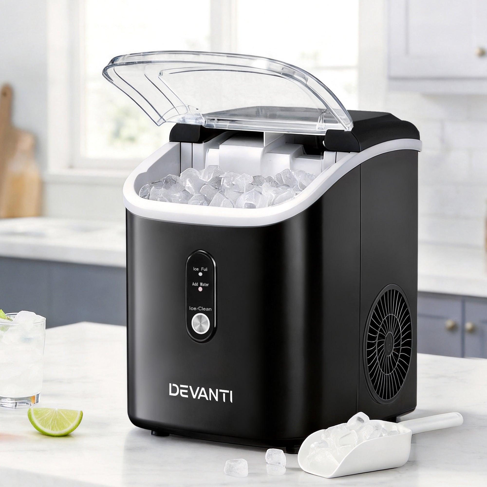 Devanti 15kg Nugget Ice Maker Machine IM-ZB15N-BK