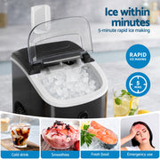 Devanti 15kg Nugget Ice Maker Machine IM-ZB15N-BK