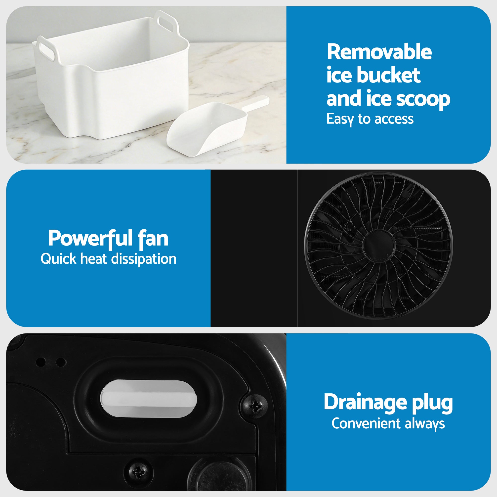 Devanti 15kg Nugget Ice Maker Machine IM-ZB15N-BK
