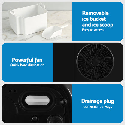 Devanti 15kg Nugget Ice Maker Machine IM-ZB15N-BK