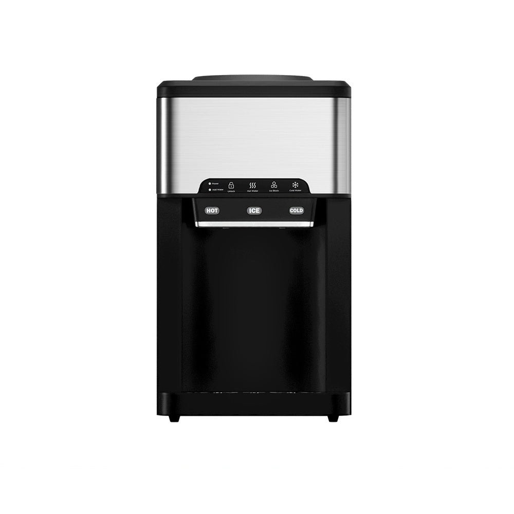 Devanti 20kg 3 in 1 Ice Maker Machine Cold and Hot Water Dispenser 3L Silver IM-ZB20WD-BK-SS