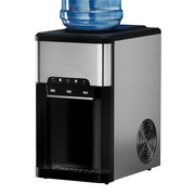 Devanti 20kg 3 in 1 Ice Maker Machine Cold and Hot Water Dispenser 3L Silver IM-ZB20WD-BK-SS