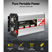 Giantz Power Inverter 1000W or 2000W Pure Sine Wave 12V-240V Camping Boat Caravan INVERT-P-1000W-SL