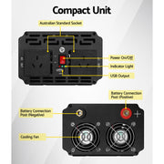 Giantz Power Inverter 1000W or 2000W Pure Sine Wave 12V-240V Camping Boat Caravan INVERT-P-1000W-SL