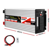 Giantz Power Inverter 12V to 240V 2500W/5000W Pure Sine Wave Camping Car Boat INVERT-P-2500W-SL