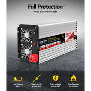 Giantz Power Inverter 12V to 240V 2500W/5000W Pure Sine Wave Camping Car Boat INVERT-P-2500W-SL