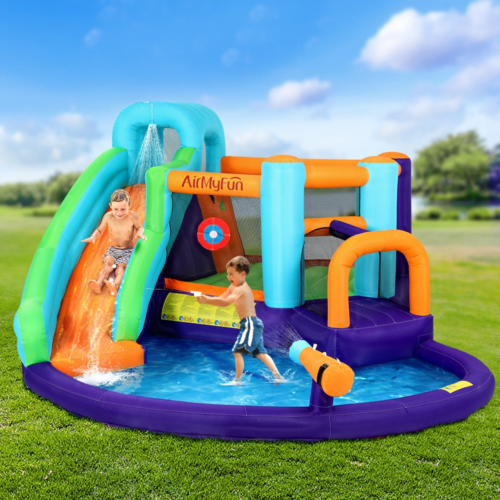 AirMyFun Inflatable Water Slide Kids Jumping Castle Trampoline Outdoor IOT-B-83003-MC