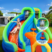AirMyFun Kids Inflatable Pool Water Slide Cannon Splash Park Castle Outdoor Toys 427X374CM IOT-B-83019A-MC