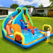 AirMyFun Kids Inflatable Pool Water Slide Cannon Splash Park Castle Outdoor Toys 427X374CM IOT-B-83019A-MC