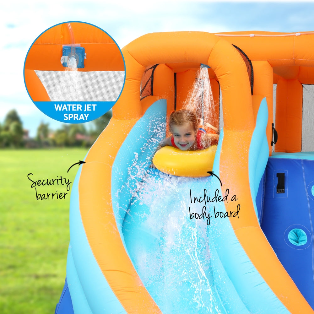 AirMyFun Kids Inflatable Pool Water Double Slide Park Jumping Castle 465X390CM IOT-B-83049-MC