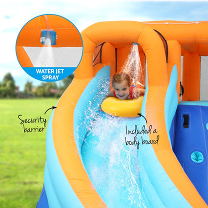 AirMyFun Kids Inflatable Pool Water Double Slide Park Jumping Castle 465X390CM IOT-B-83049-MC