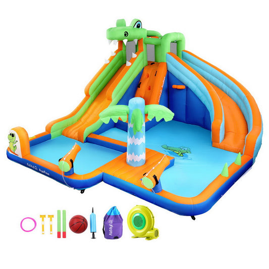 AirMyFun Kids Inflatable Pool Water Double Slide Park Jumping Castle 465X430CM IOT-B-83069-MC