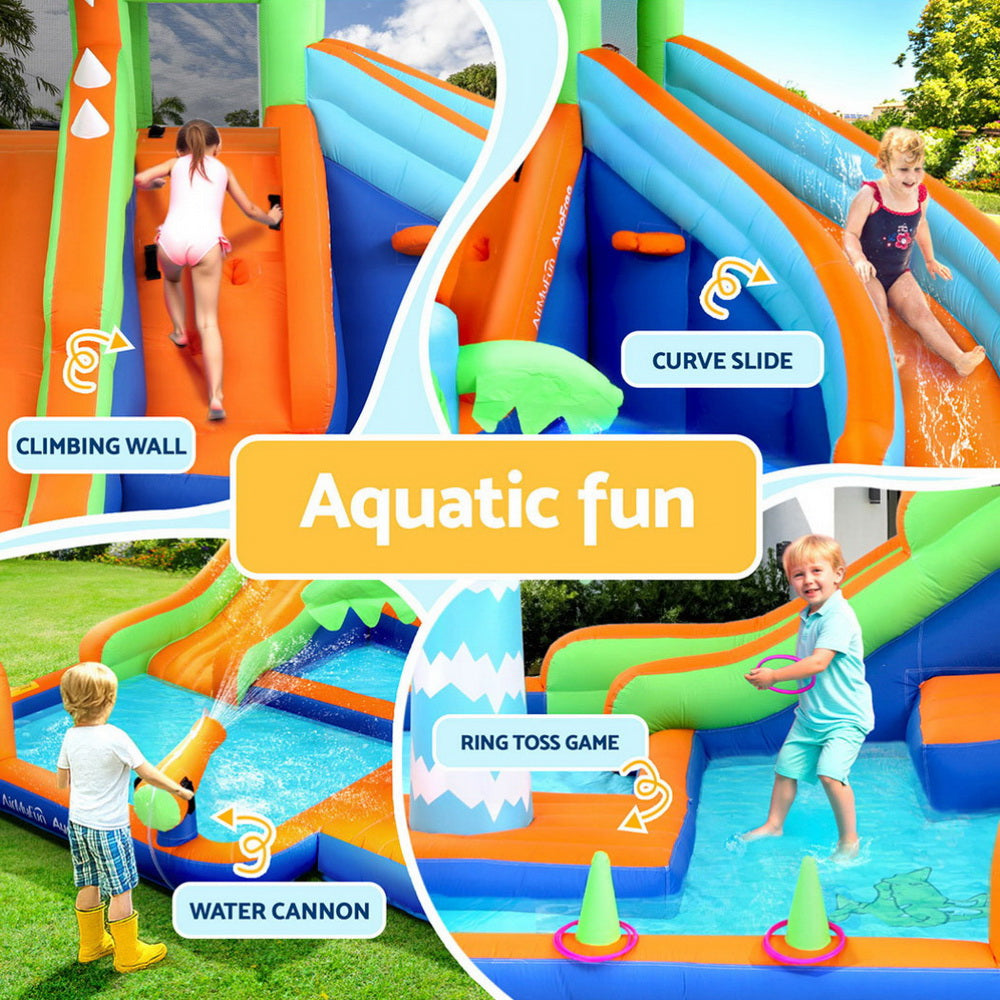 AirMyFun Kids Inflatable Pool Water Double Slide Park Jumping Castle 465X430CM IOT-B-83069-MC