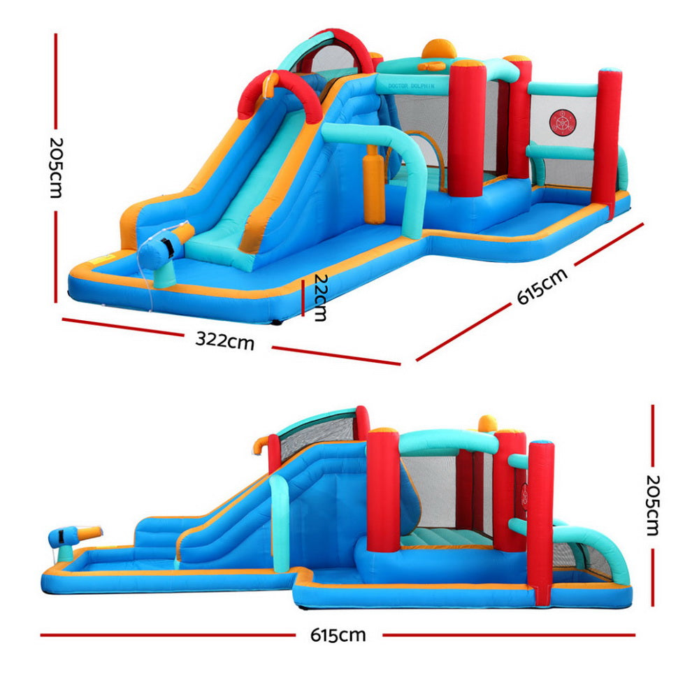 Kids Inflatable Water Slide Splash Pool Park Jumping Castle Bounce 615X322CM IOT-B-DD-73021-MC