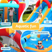 Kids Inflatable Water Slide Splash Pool Park Jumping Castle Bounce 615X322CM IOT-B-DD-73021-MC
