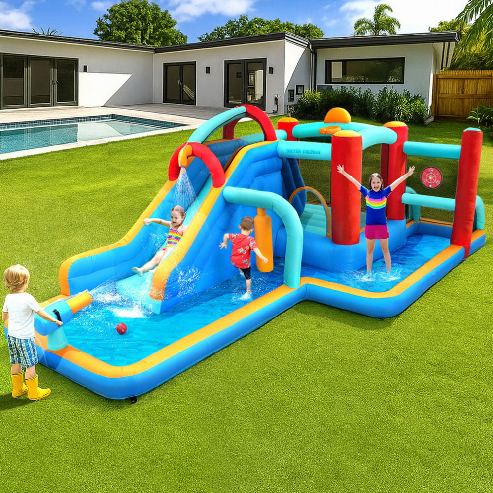 Kids Inflatable Water Slide Splash Pool Park Jumping Castle Bounce 615X322CM IOT-B-DD-73021-MC