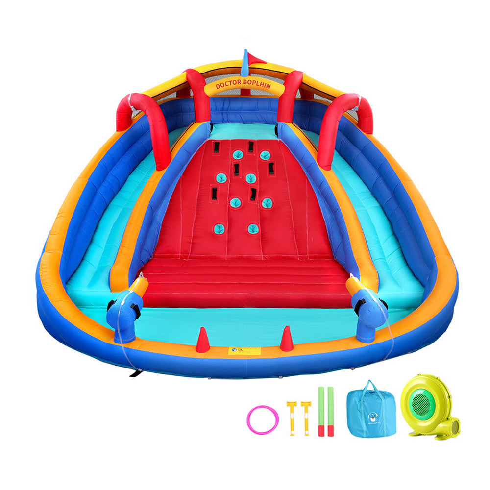 Kids Inflatable Pool Water Slide Cannon Splash Park Toss Game 408X386CM IOT-B-DD-73040-MC