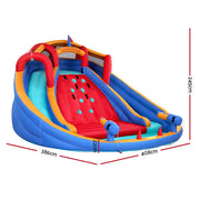 Kids Inflatable Pool Water Slide Cannon Splash Park Toss Game 408X386CM IOT-B-DD-73040-MC