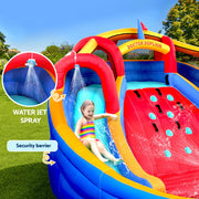 Kids Inflatable Pool Water Slide Cannon Splash Park Toss Game 408X386CM IOT-B-DD-73040-MC