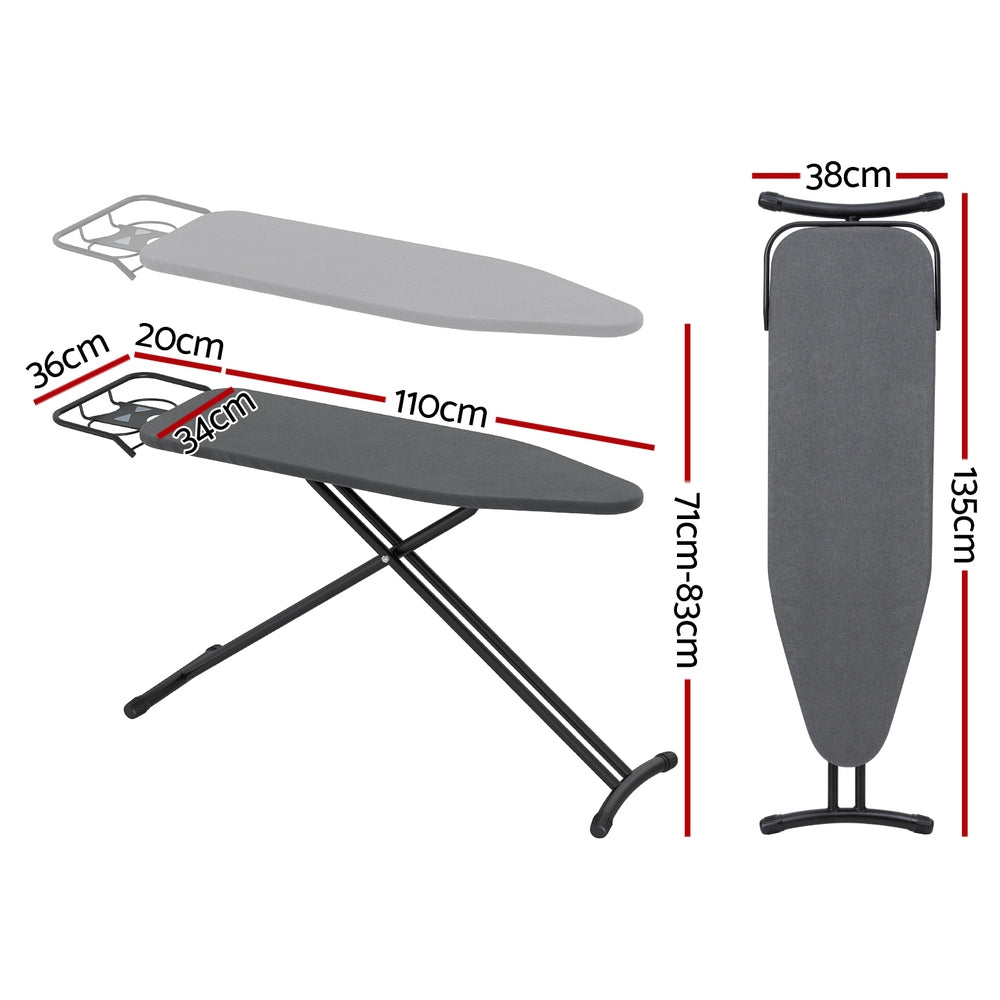 Artiss Ironing Board Foldable Iron Rest Black IRB-STAND-100-BK