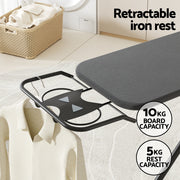 Artiss Ironing Board Foldable Iron Rest Black IRB-STAND-100-BK