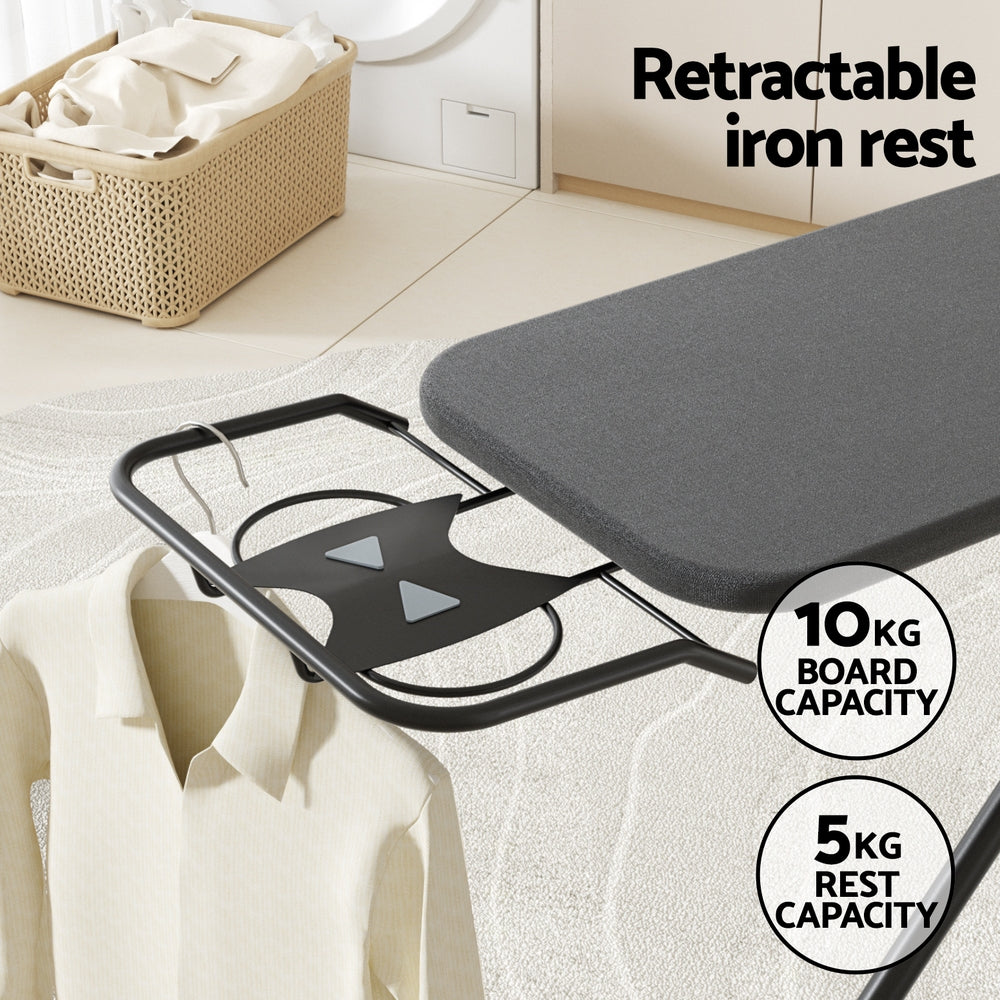 Artiss Ironing Board Foldable Iron Rest Black IRB-STAND-100-BK