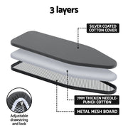 Artiss Ironing Board Foldable Iron Rest Black IRB-STAND-100-BK