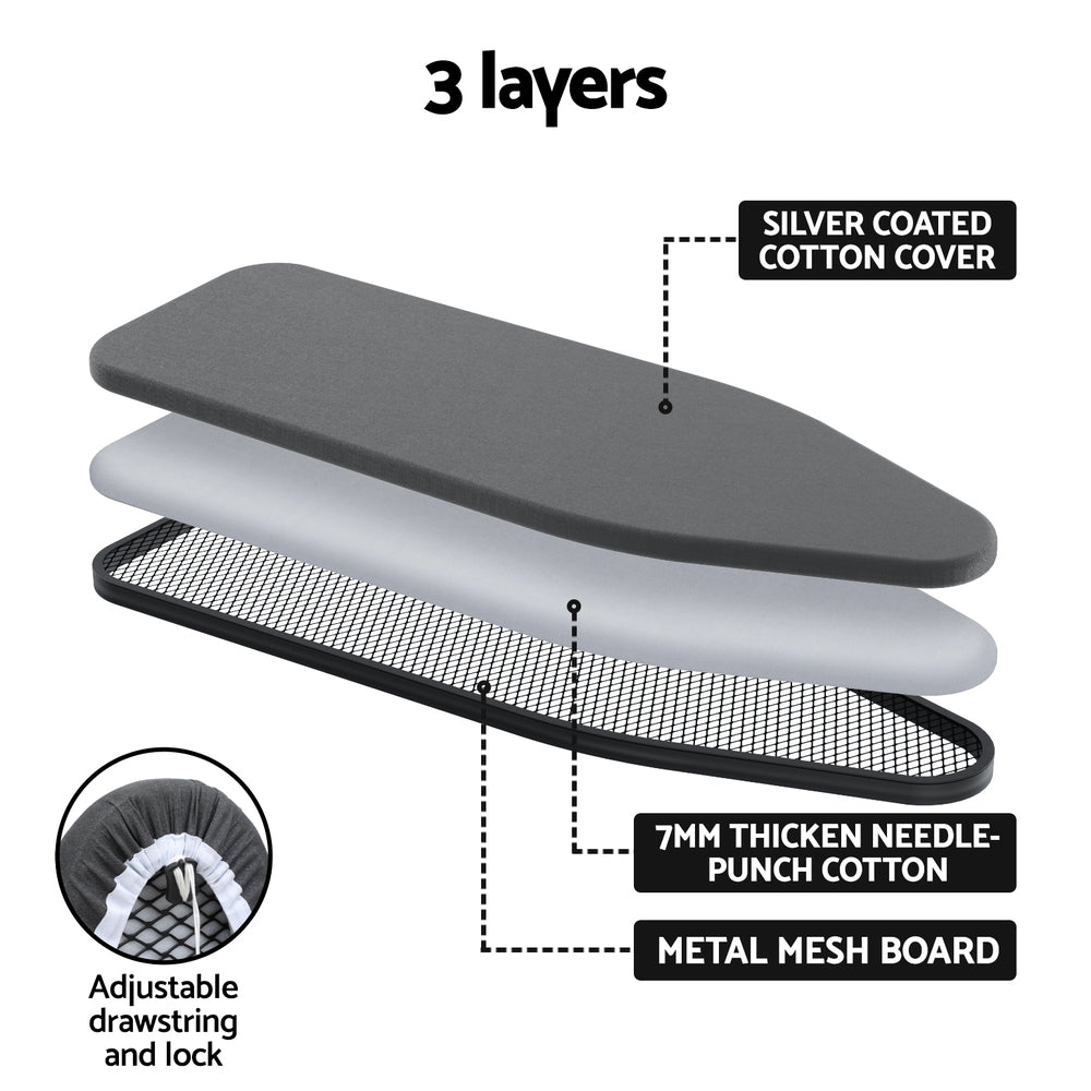 Artiss Ironing Board Foldable Iron Rest Black IRB-STAND-100-BK